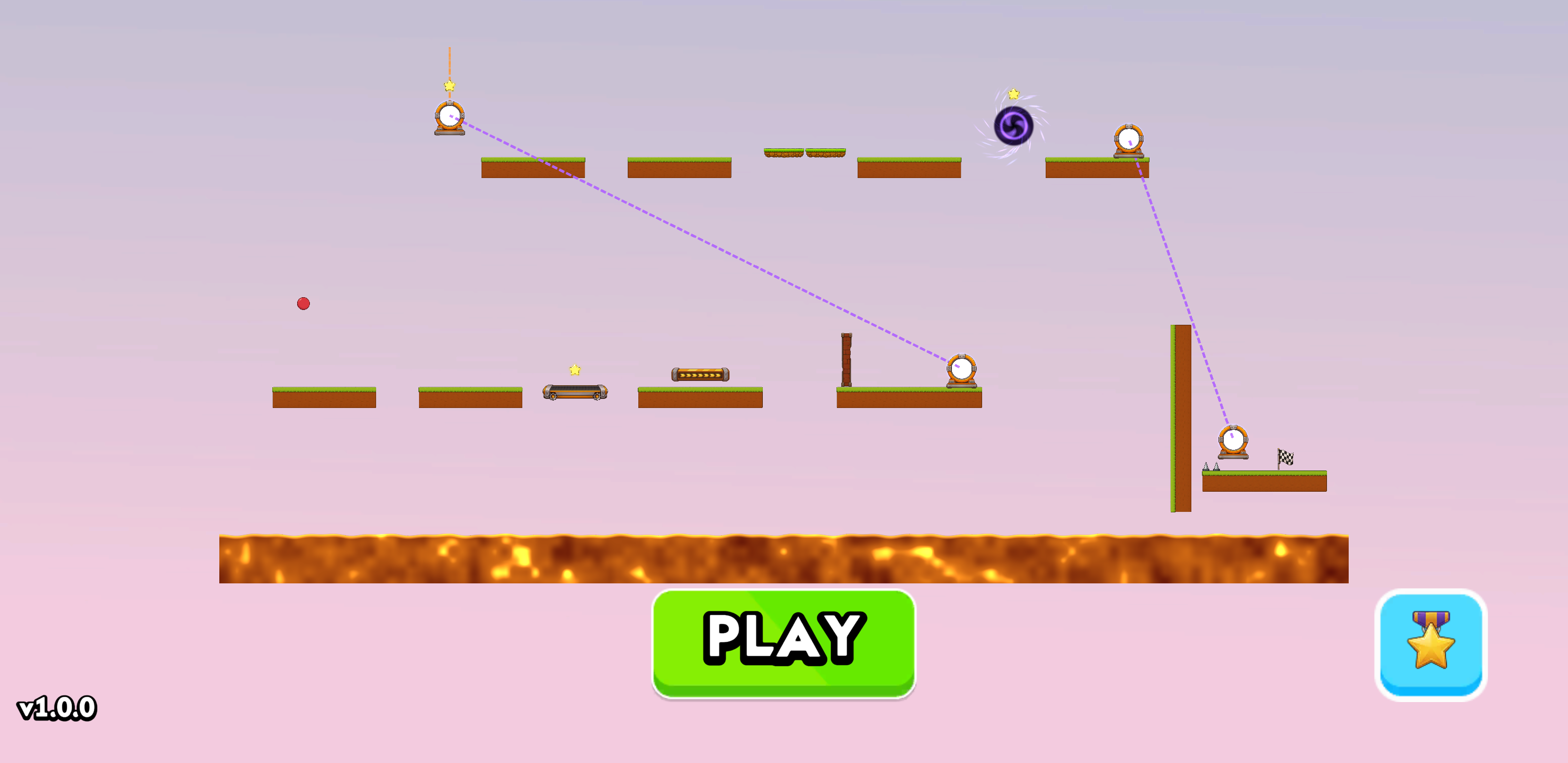 Ball Master level — portals and a boost pad lead to the flag