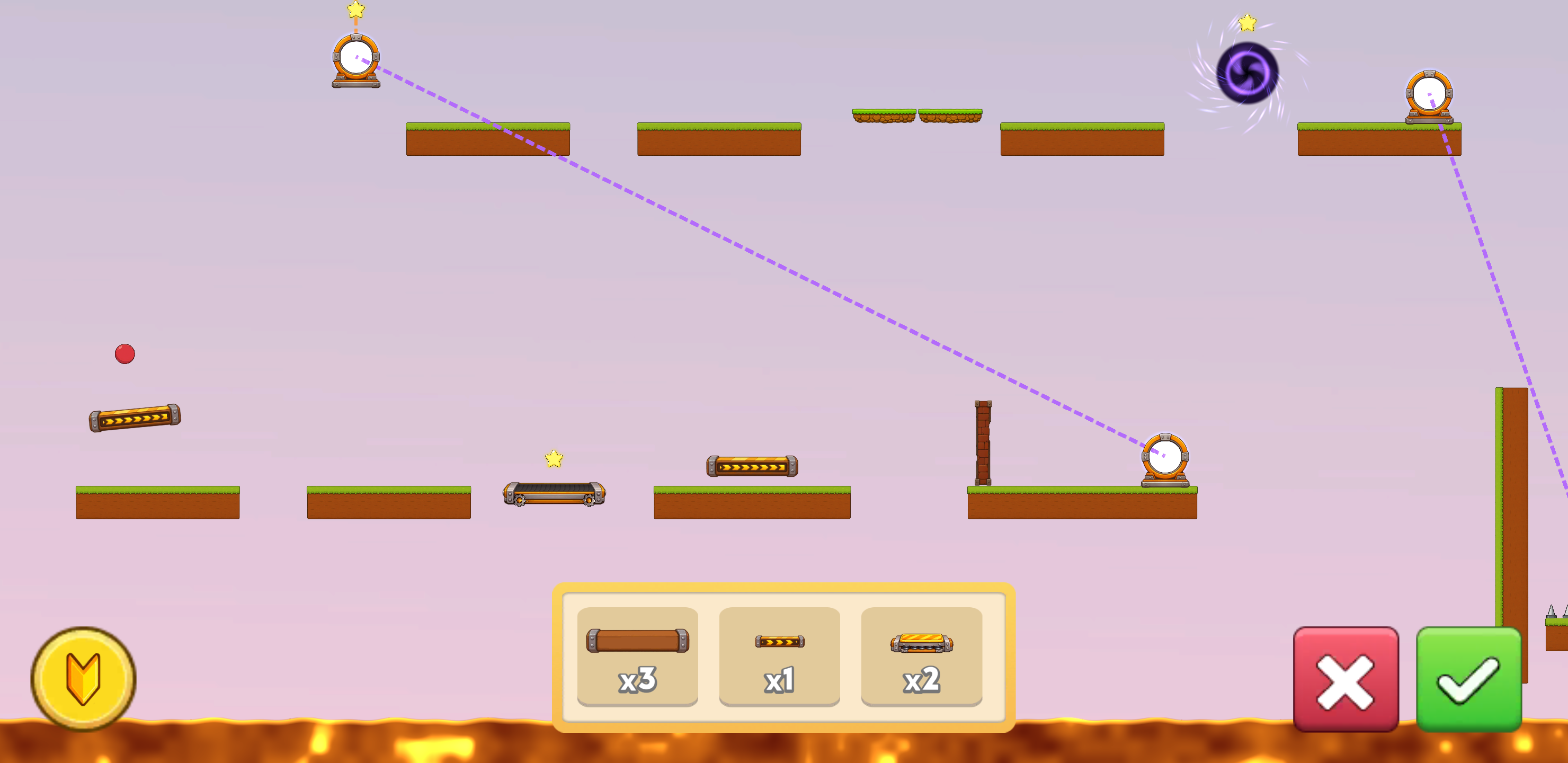 Ball Master — placing planks from your inventory to build a path