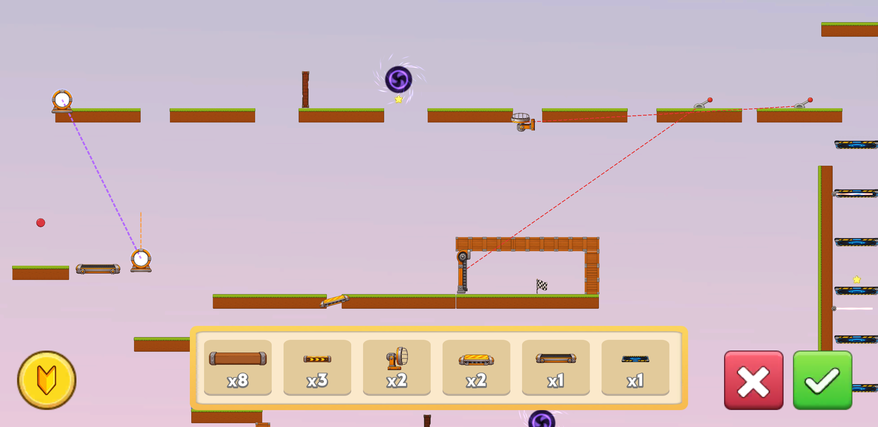 Ball Master — a bigger level with conveyors, fans, and portals